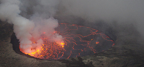 nyiragongo volcano in DR congo